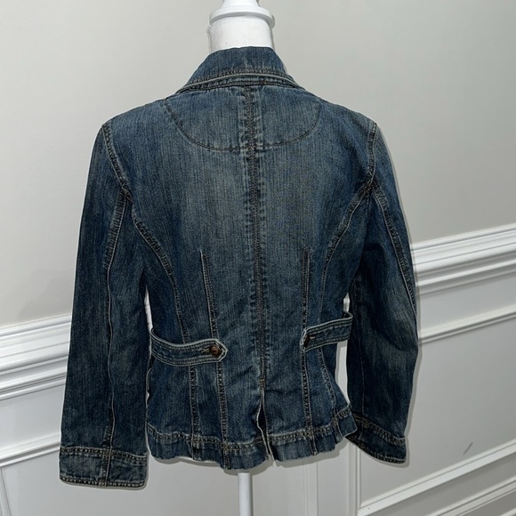 LOFT Denim Blazer Jacket unknown size see measurements 12-14? - Picture 5 of 7